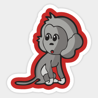 Cute Monkey Cartoon Sticker